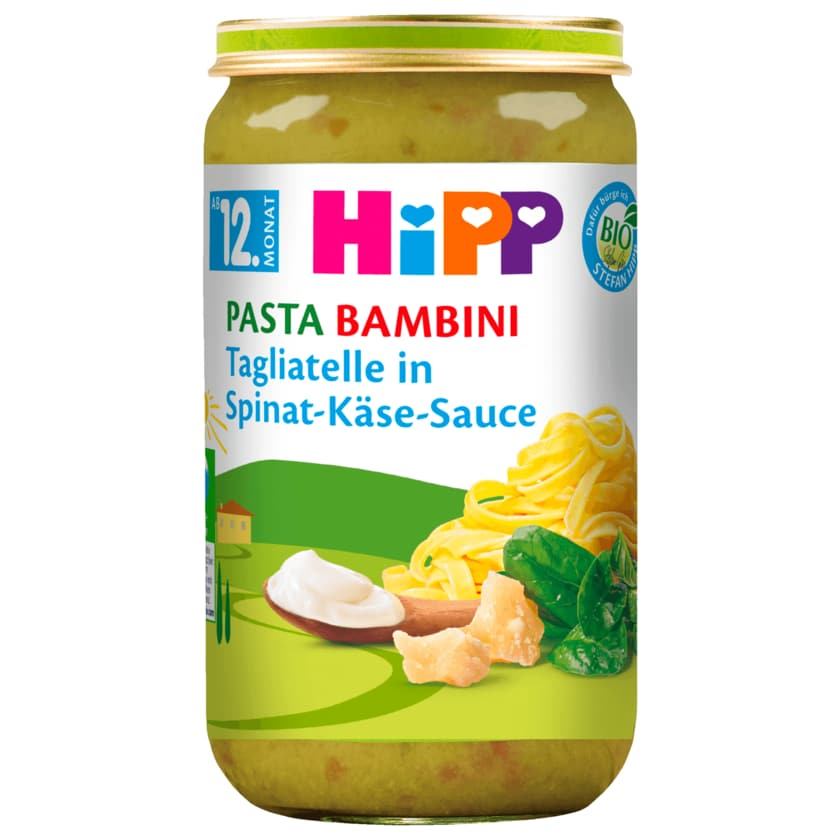 Hipp Pasta Bambini Bio Tagliatelle in Spinat-Käsesauce 250g